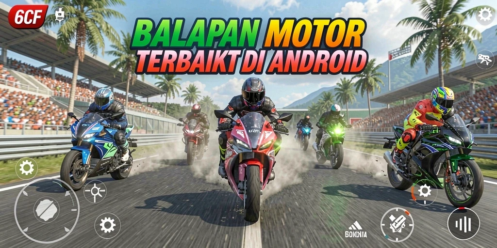 Gameplay seru dari balapan motor di 6CF.