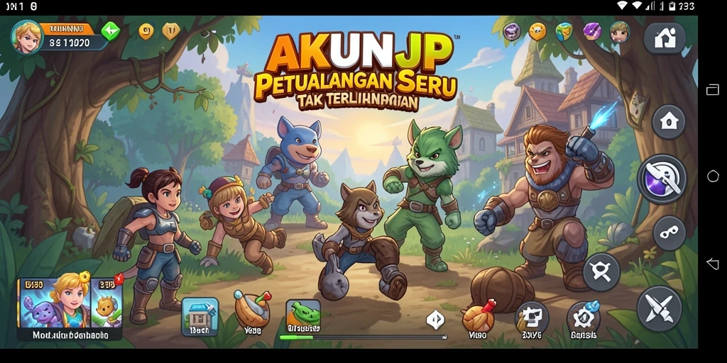 Tangkapan layar menunjukkan gameplay petualangan seru di AKUNJP.