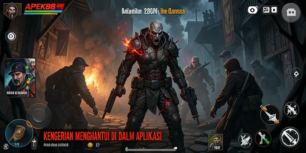 Screenshot menampilkan gameplay mencekam APEK88 yang membuat merinding.