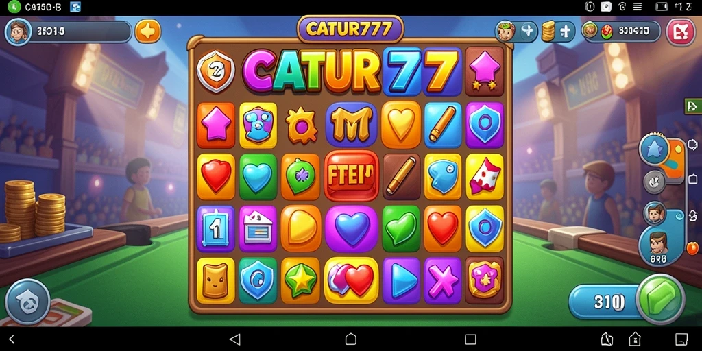 Gameplay menarik di CATUR777 dengan tantangan Match-3 yang seru.