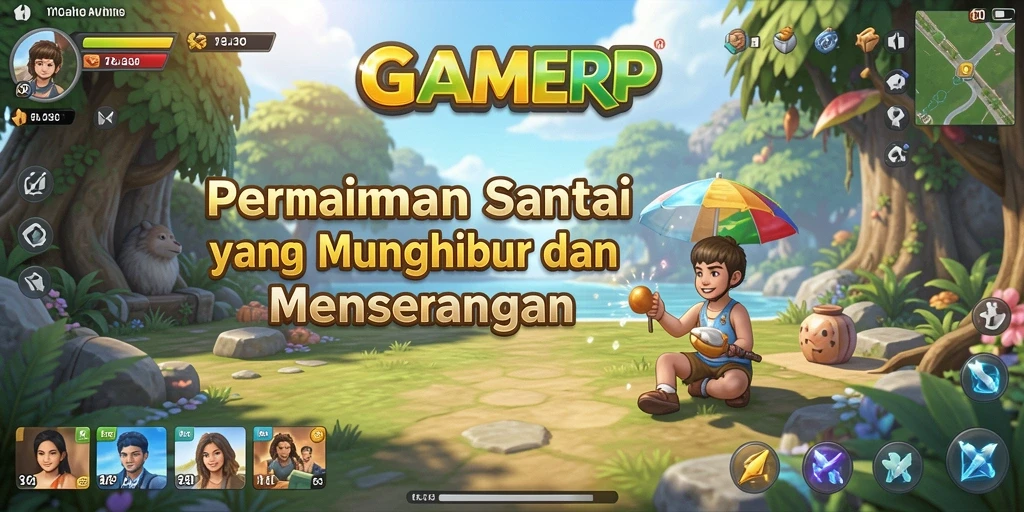 Tampilan gameplay GAMERP yang menarik dan interaktif.