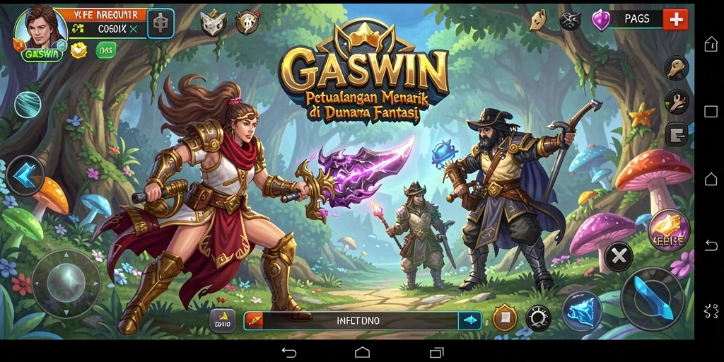 Tampilan gameplay GASWIN dengan petualangan yang menantang dan menarik.