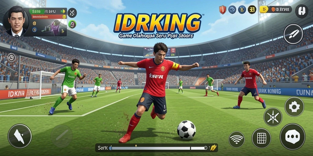 Screenshot utama IDRKING menampilkan gameplay olahraga yang mendebarkan.