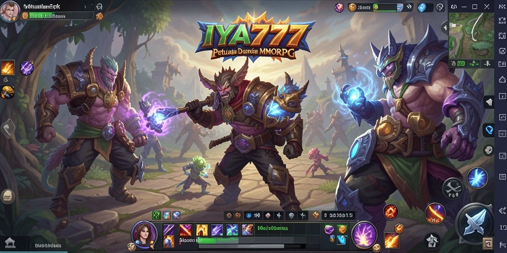 Tampilan gameplay <strong>IYA777</strong> yang menakjubkan dalam petualangan MMORPG.