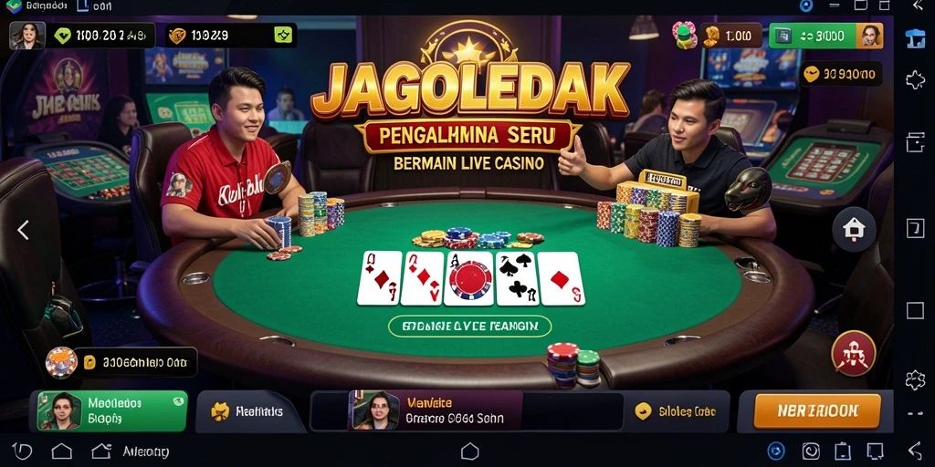 Tampilan gameplay langsung dari JAGOLEDAK yang mendebarkan.