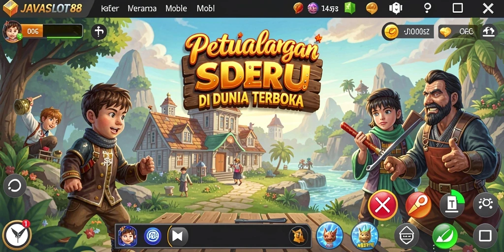 Tampilan gameplay <strong>JAVASLOT88</strong> yang mengesankan dari dunia terbuka.