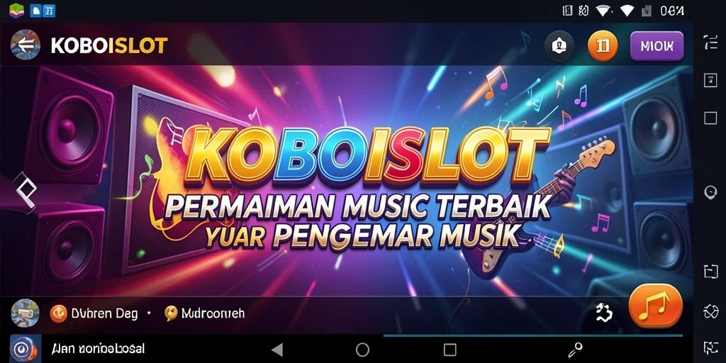 Tampilan gameplay KOBOISLOT yang menarik dengan musik yang menggugah semangat.