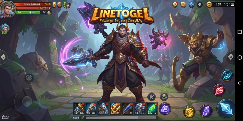 Screenshot utama LINETOGEL menampilkan aksi mendebarkan dalam pertarungan ARPG.
