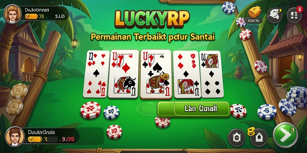 Gameplay seru LUCKYRP saat bermain Domino dengan teman-teman.