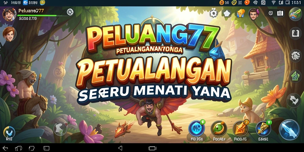 Tampilan gameplay petualangan yang mendebarkan di PELUANG77.