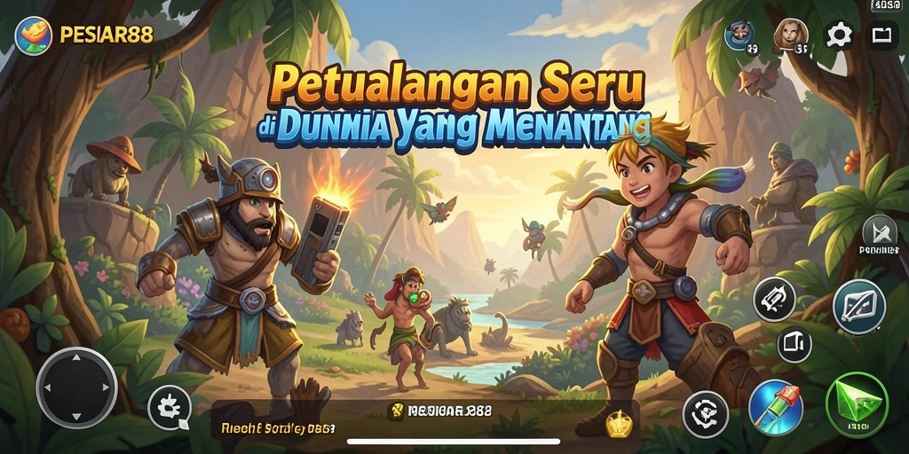 Tampilan utama PESIAR88 yang memukau dalam petualangan seru.