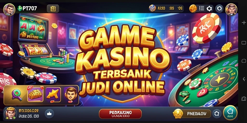 Tampilan gameplay seru dalam aplikasi Kasino PT707.