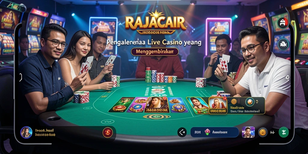 Tampilan gameplay Live Casino yang mendebarkan di RAJACAIR.