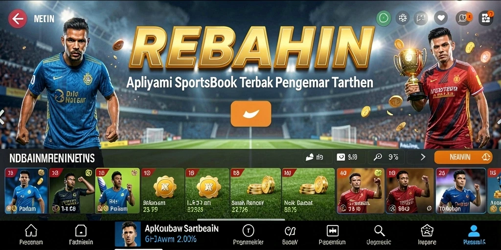 Screenshot REBAHIN menunjukkan fitur taruhan langsung yang menarik.