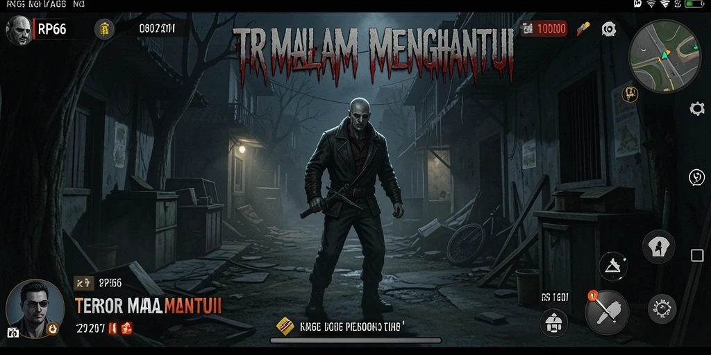 Screenshot menampilkan gameplay seram RP66 dengan suasana mencekam.