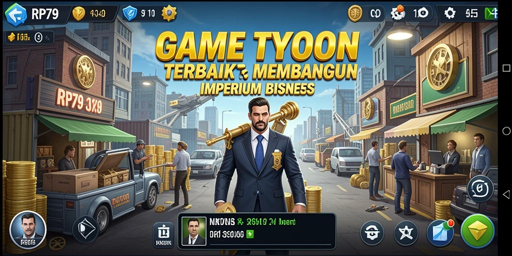 Screenshot menunjukkan pemain merencanakan strategi bisnis yang cerdas.