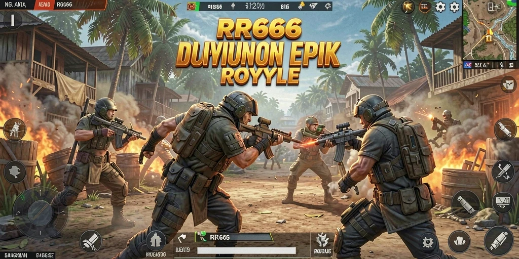 Gameplay menegangkan dalam pertarungan Battle Royale.