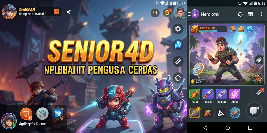 Tampilan utama aplikasi SENIOR4D dengan fitur-fitur utilitas yang efisien.
