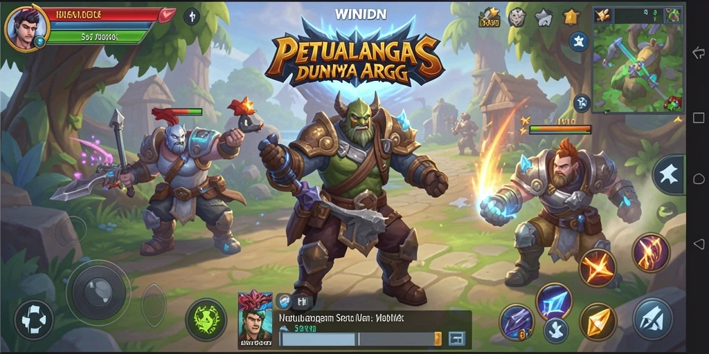 Tampilan gameplay seru penuh aksi dalam WINIDN.